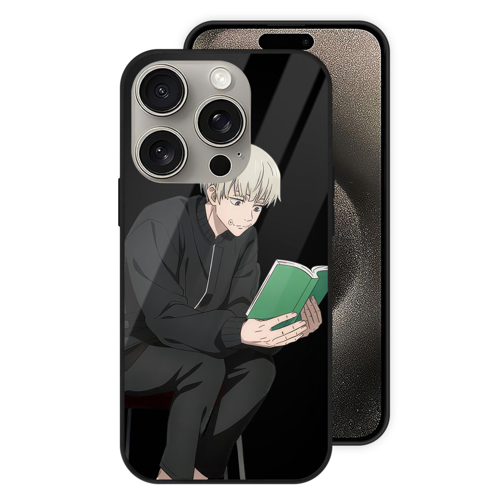 （画像用） 呪術廻戦 Jujutsu Kaisen 【iPhone15Pro対応】スマホケース 耐衝撃＆黄変防止 背面ガラス