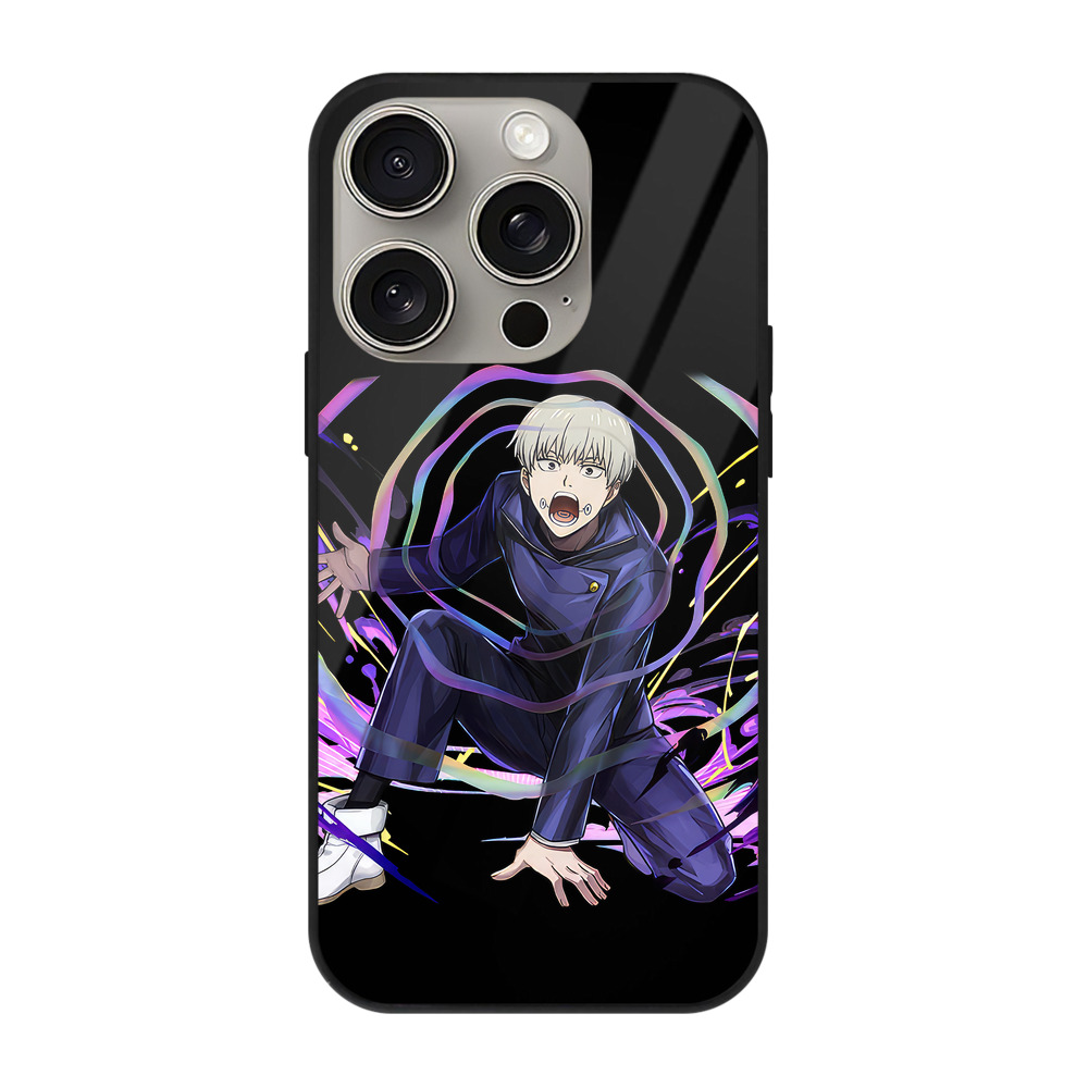 （画像用） 呪術廻戦 Jujutsu Kaisen 【iPhone15Pro対応】スマホケース 耐衝撃＆黄変防止 背面ガラス