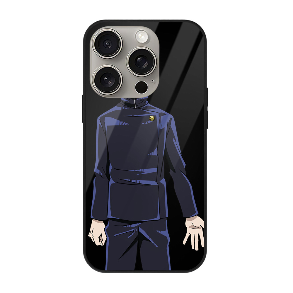 （画像用） 呪術廻戦 Jujutsu Kaisen 【iPhone15Pro対応】スマホケース 耐衝撃＆黄変防止 背面ガラス