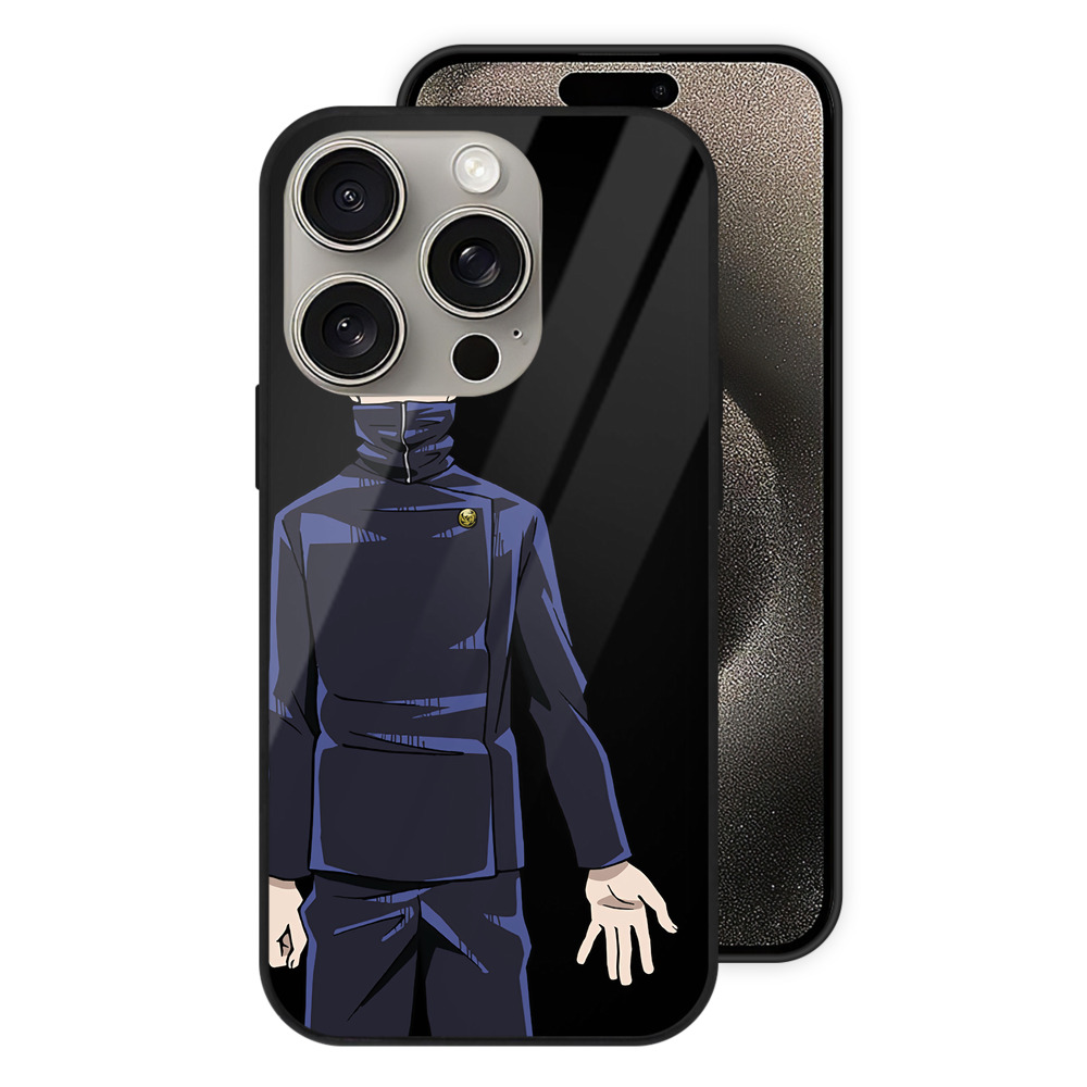 （画像用） 呪術廻戦 Jujutsu Kaisen 【iPhone15Pro対応】スマホケース 耐衝撃＆黄変防止 背面ガラス