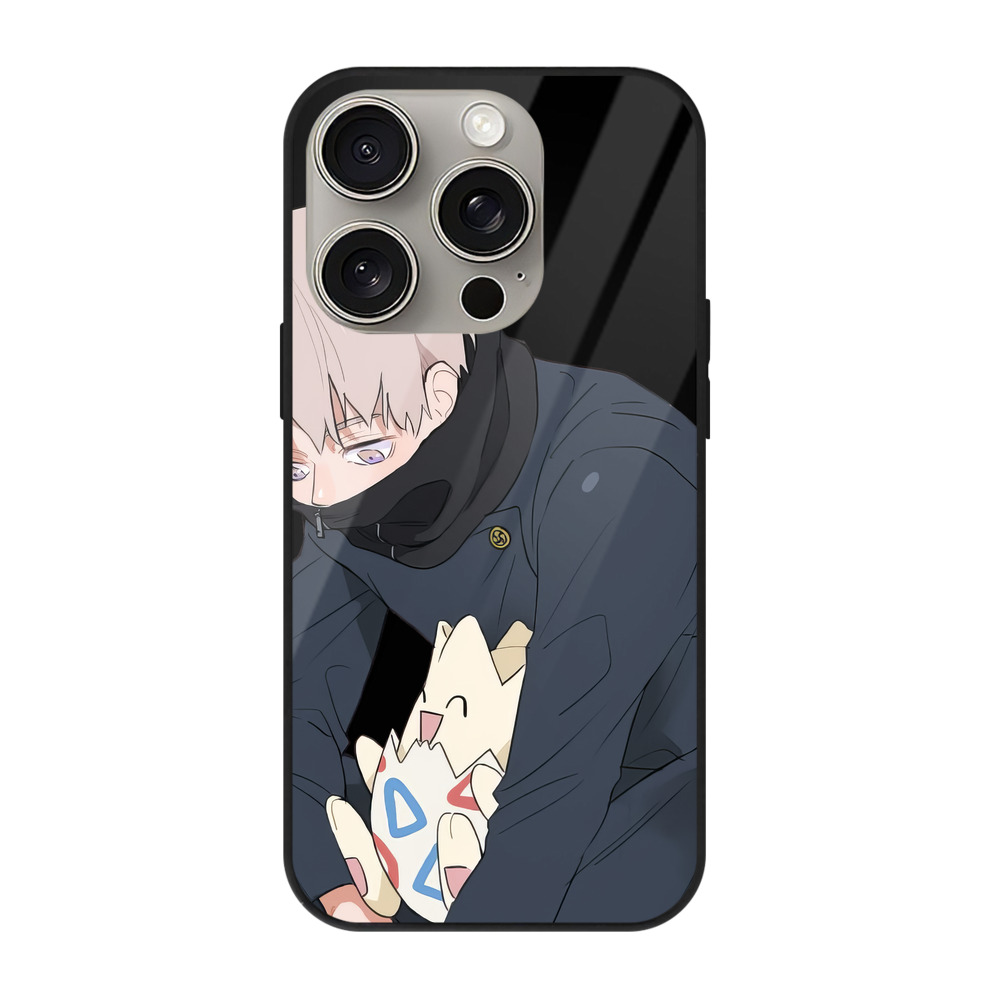 （画像用） 呪術廻戦 Jujutsu Kaisen 【iPhone15Pro対応】スマホケース 耐衝撃＆黄変防止 背面ガラス