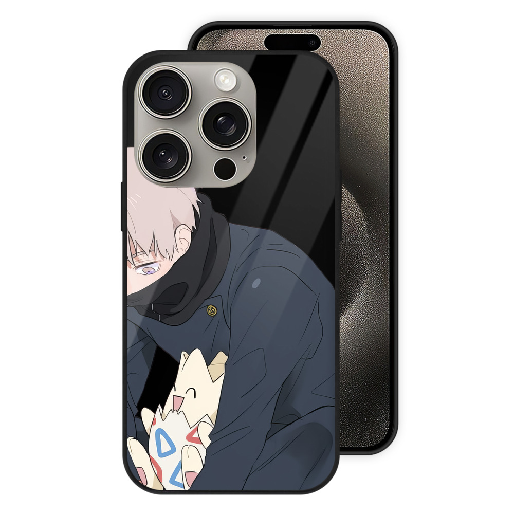 （画像用） 呪術廻戦 Jujutsu Kaisen 【iPhone15Pro対応】スマホケース 耐衝撃＆黄変防止 背面ガラス