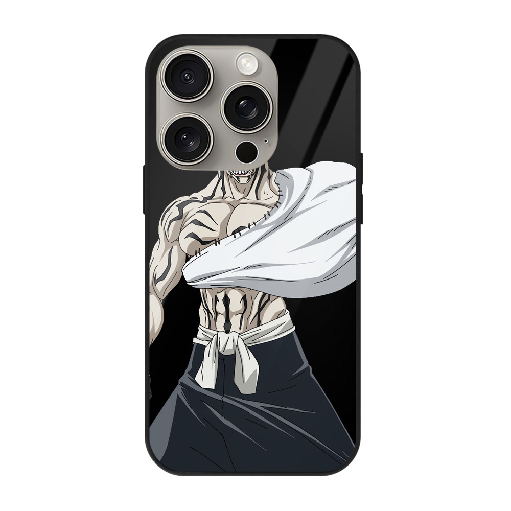 （画像用） 呪術廻戦 Jujutsu Kaisen 【iPhone15Pro対応】スマホケース 耐衝撃＆黄変防止 背面ガラス