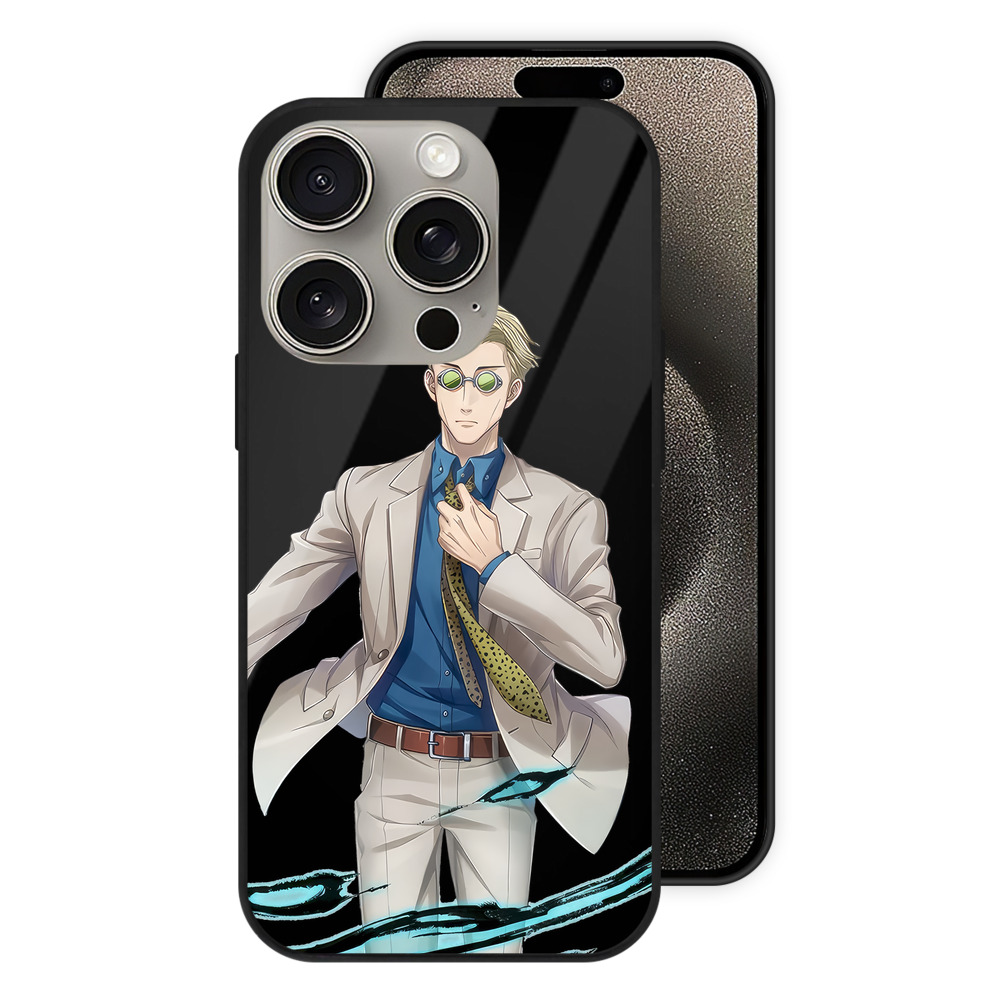 （画像用） 呪術廻戦 Jujutsu Kaisen 【iPhone15Pro対応】スマホケース 耐衝撃＆黄変防止 背面ガラス