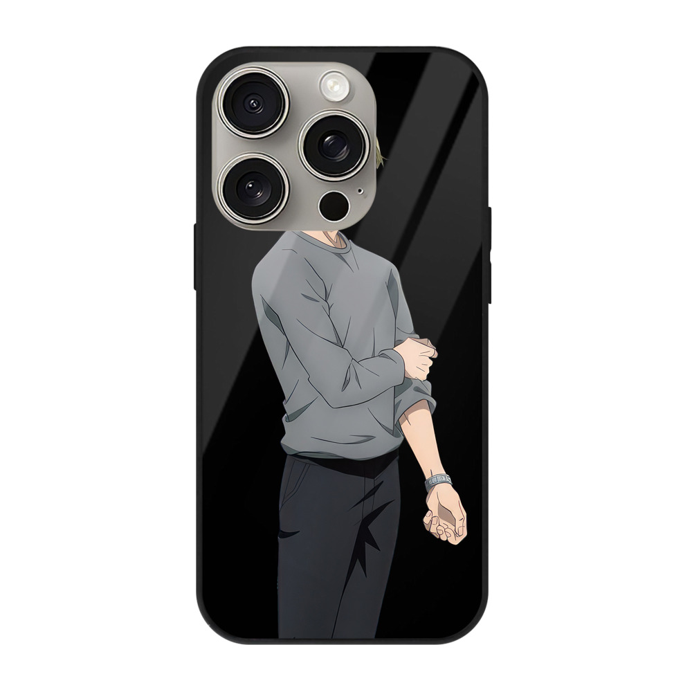 （画像用） 呪術廻戦 Jujutsu Kaisen 【iPhone15Pro対応】スマホケース 耐衝撃＆黄変防止 背面ガラス