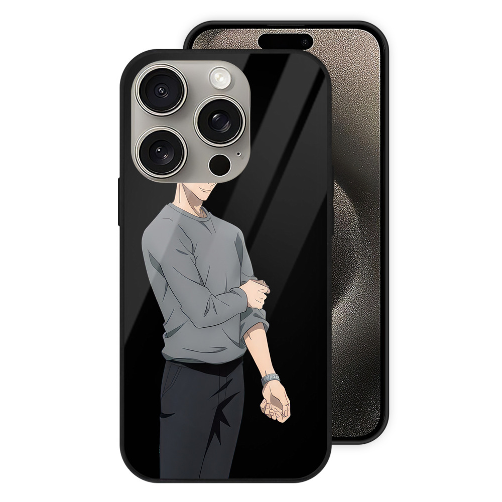 （画像用） 呪術廻戦 Jujutsu Kaisen 【iPhone15Pro対応】スマホケース 耐衝撃＆黄変防止 背面ガラス