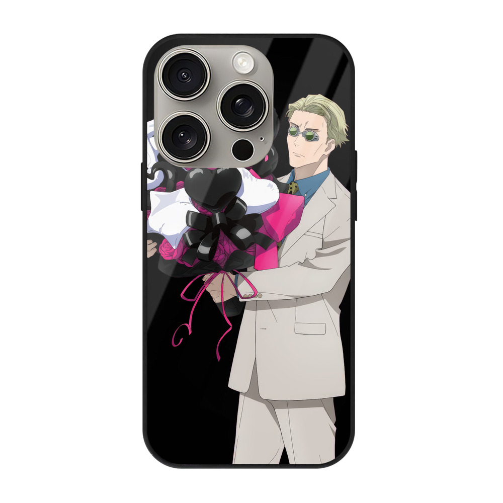 （画像用） 呪術廻戦 Jujutsu Kaisen 【iPhone15Pro対応】スマホケース 耐衝撃＆黄変防止 背面ガラス