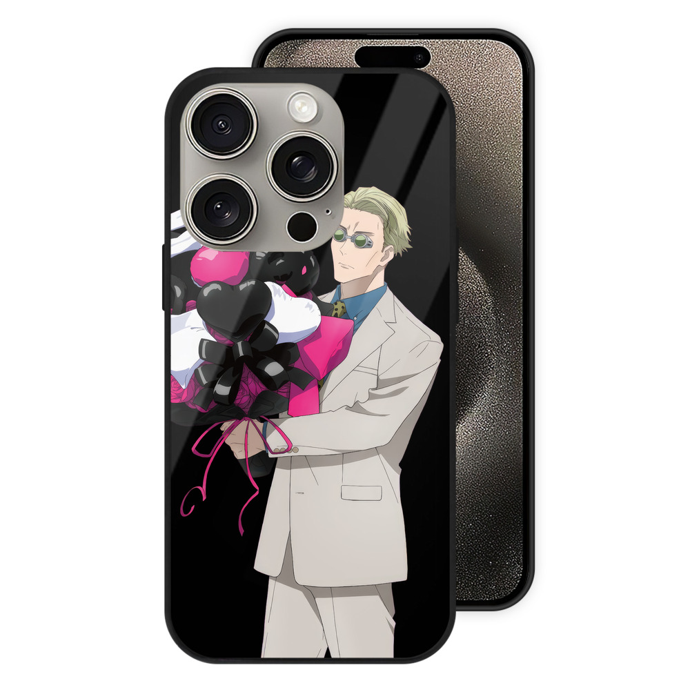 （画像用） 呪術廻戦 Jujutsu Kaisen 【iPhone15Pro対応】スマホケース 耐衝撃＆黄変防止 背面ガラス