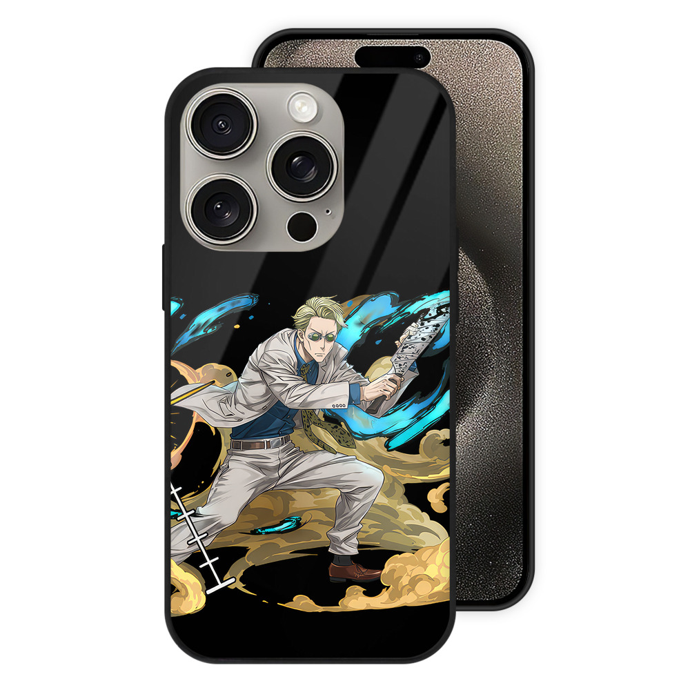 （画像用） 呪術廻戦 Jujutsu Kaisen 【iPhone15Pro対応】スマホケース 耐衝撃＆黄変防止 背面ガラス