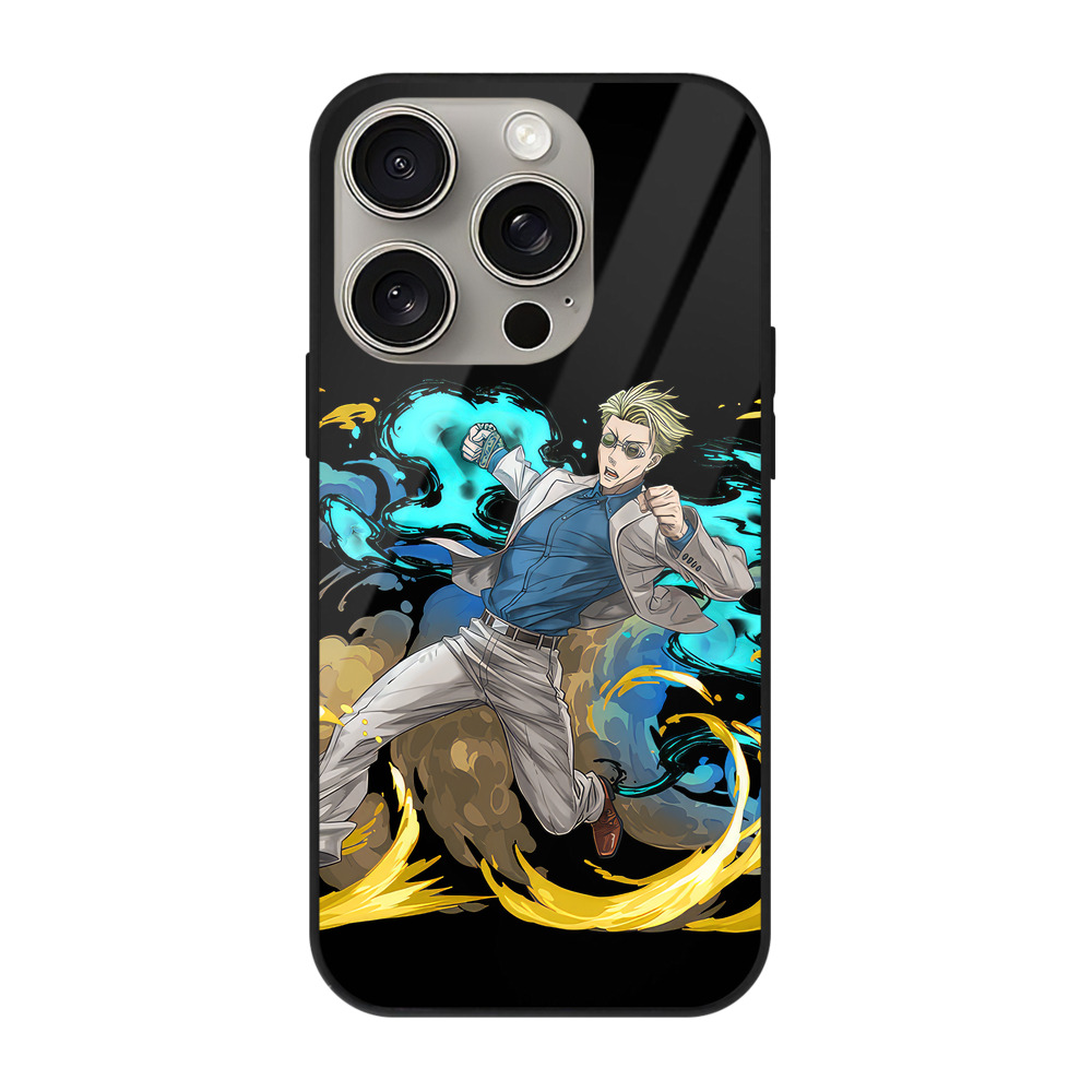（画像用） 呪術廻戦 Jujutsu Kaisen 【iPhone15Pro対応】スマホケース 耐衝撃＆黄変防止 背面ガラス
