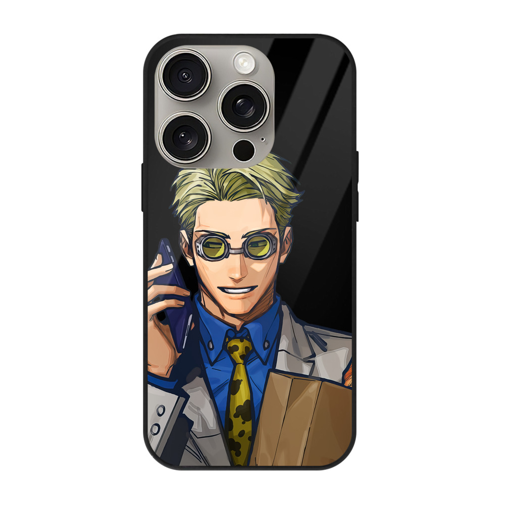 （画像用） 呪術廻戦 Jujutsu Kaisen 【iPhone15Pro対応】スマホケース 耐衝撃＆黄変防止 背面ガラス
