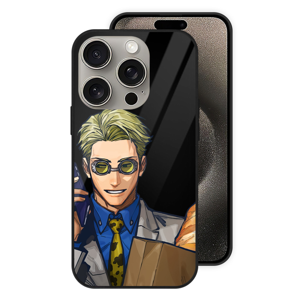 （画像用） 呪術廻戦 Jujutsu Kaisen 【iPhone15Pro対応】スマホケース 耐衝撃＆黄変防止 背面ガラス