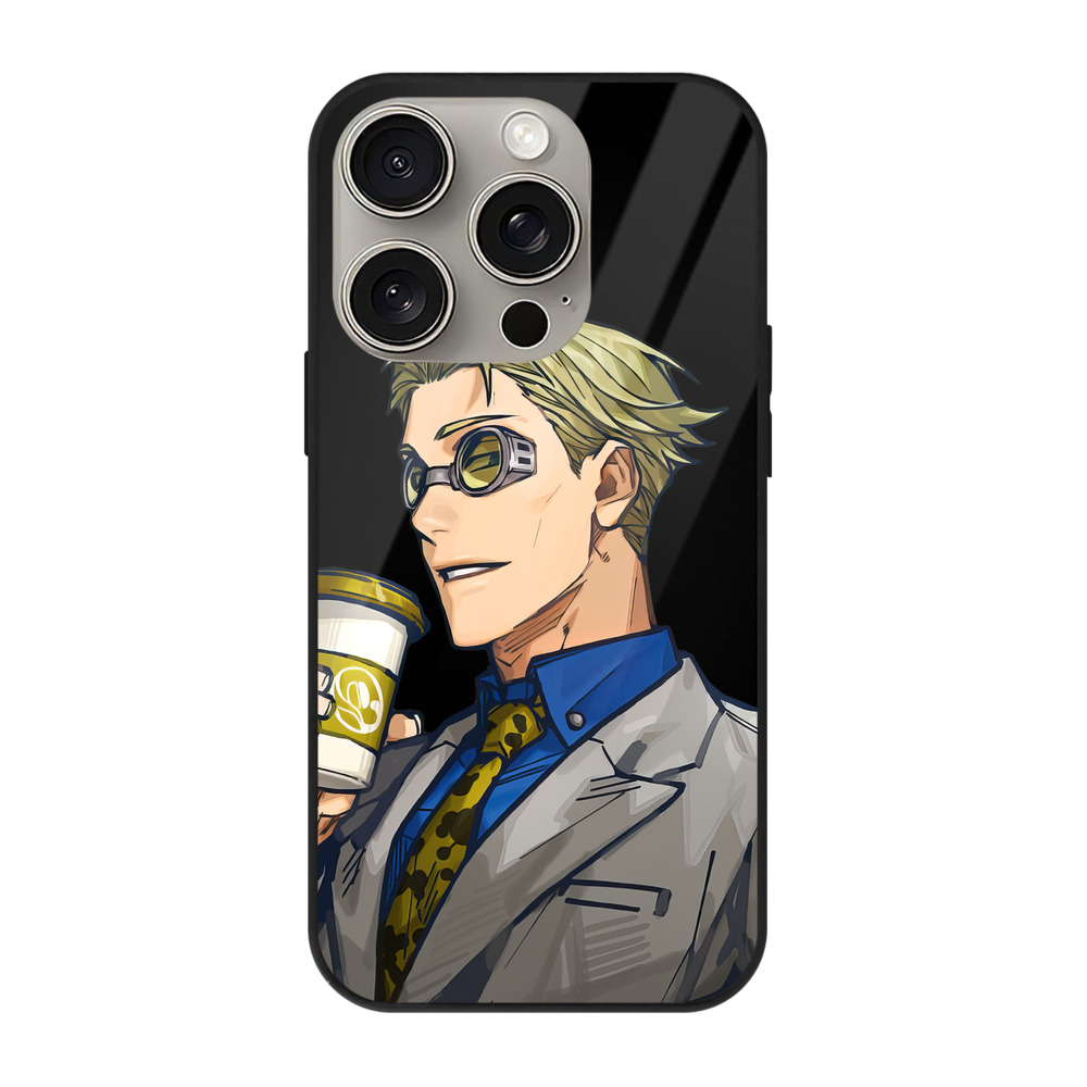 （画像用） 呪術廻戦 Jujutsu Kaisen 【iPhone15Pro対応】スマホケース 耐衝撃＆黄変防止 背面ガラス