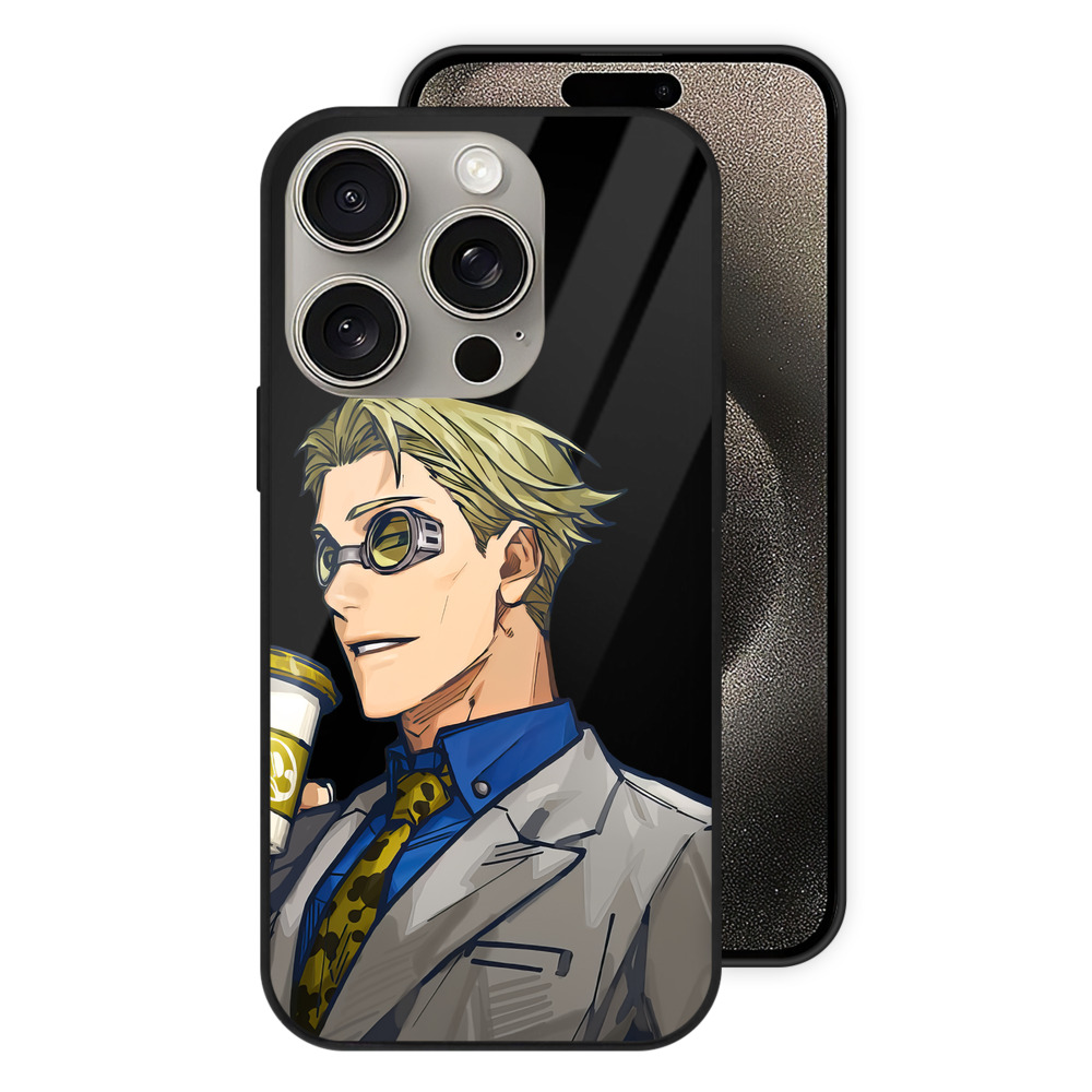 （画像用） 呪術廻戦 Jujutsu Kaisen 【iPhone15Pro対応】スマホケース 耐衝撃＆黄変防止 背面ガラス