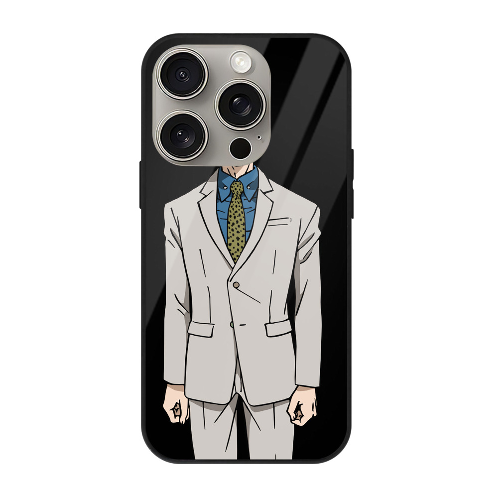 （画像用） 呪術廻戦 Jujutsu Kaisen 【iPhone15Pro対応】スマホケース 耐衝撃＆黄変防止 背面ガラス