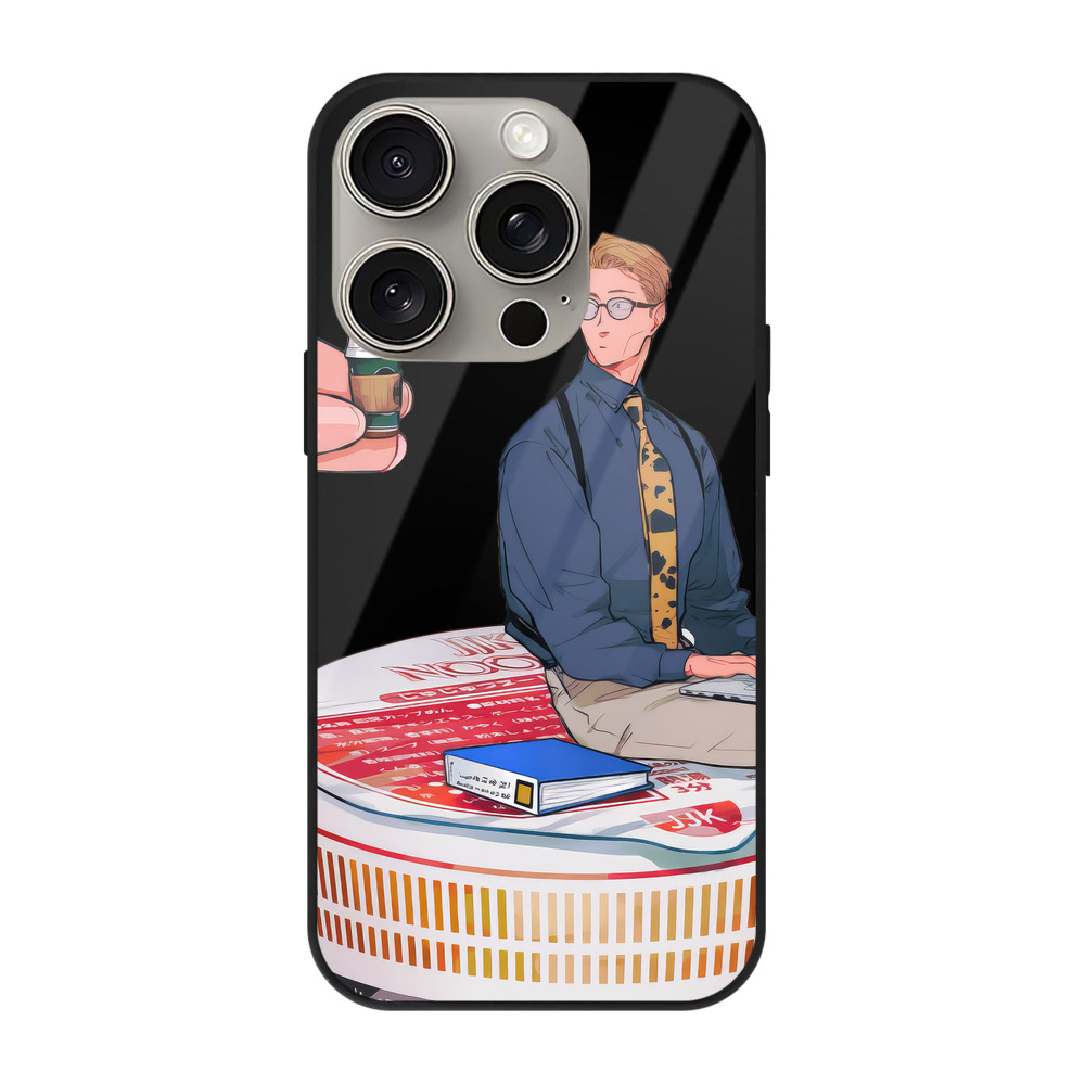 （画像用） 呪術廻戦 Jujutsu Kaisen 【iPhone15Pro対応】スマホケース 耐衝撃＆黄変防止 背面ガラス