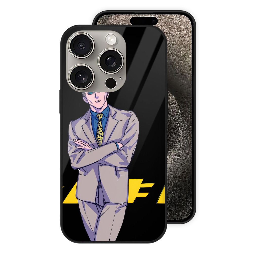 （画像用） 呪術廻戦 Jujutsu Kaisen 【iPhone15Pro対応】スマホケース 耐衝撃＆黄変防止 背面ガラス