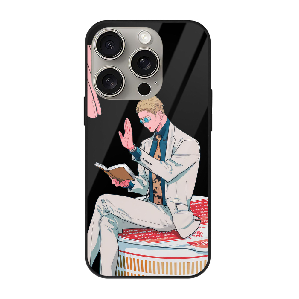 （画像用） 呪術廻戦 Jujutsu Kaisen 【iPhone15Pro対応】スマホケース 耐衝撃＆黄変防止 背面ガラス