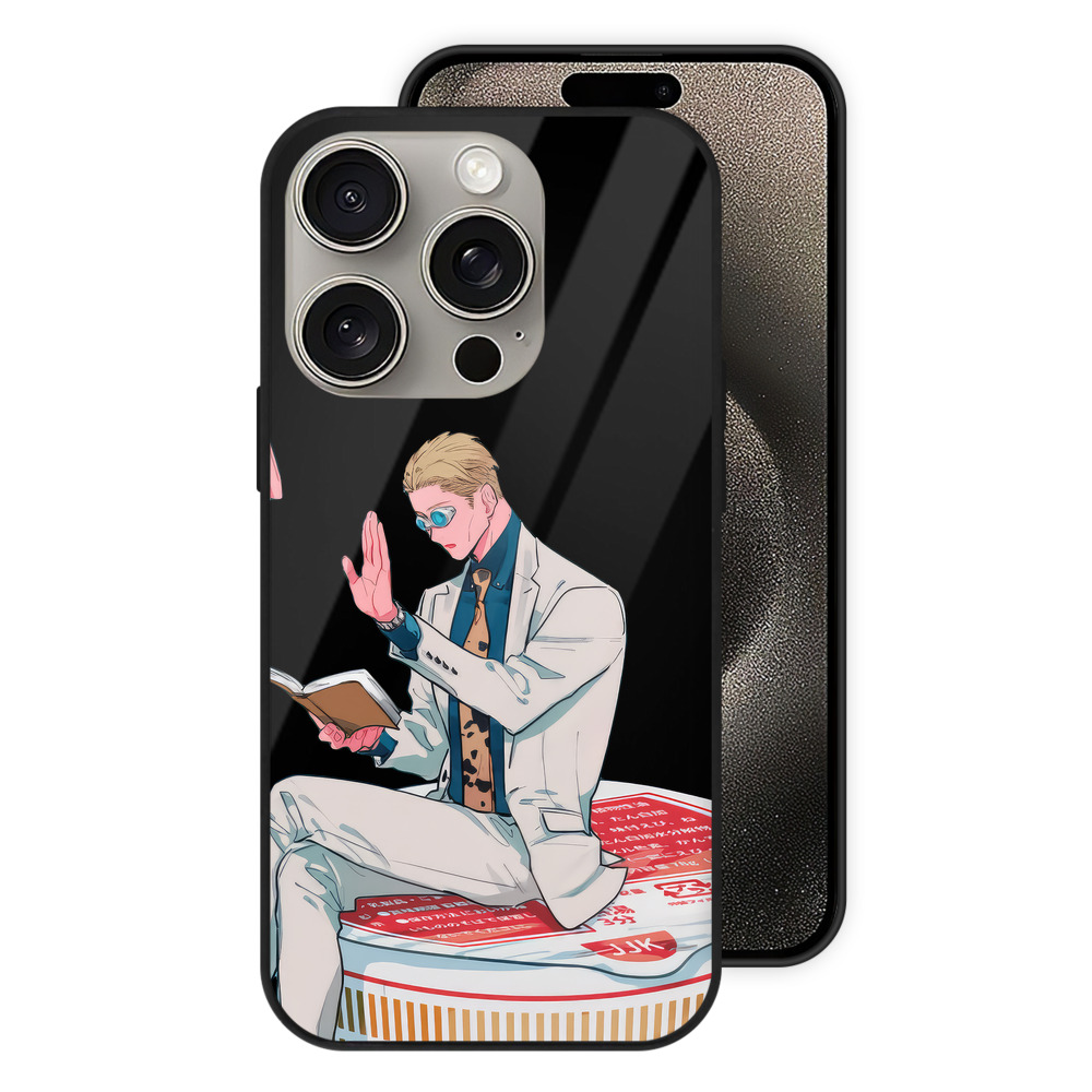 （画像用） 呪術廻戦 Jujutsu Kaisen 【iPhone15Pro対応】スマホケース 耐衝撃＆黄変防止 背面ガラス