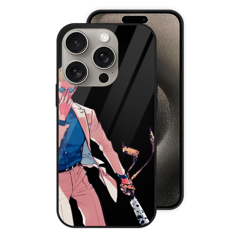 （画像用） 呪術廻戦 Jujutsu Kaisen 【iPhone15Pro対応】スマホケース 耐衝撃＆黄変防止 背面ガラス