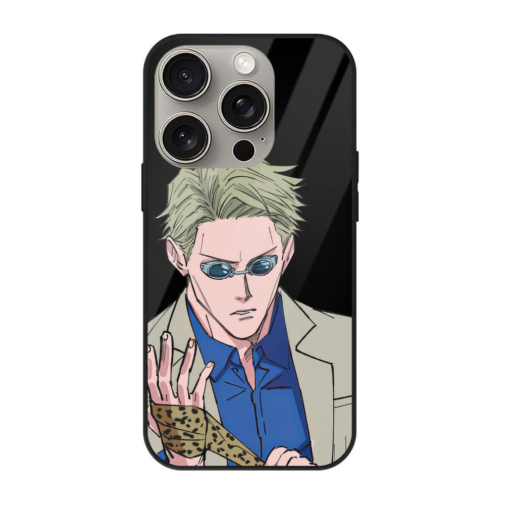 （画像用） 呪術廻戦 Jujutsu Kaisen 【iPhone15Pro対応】スマホケース 耐衝撃＆黄変防止 背面ガラス