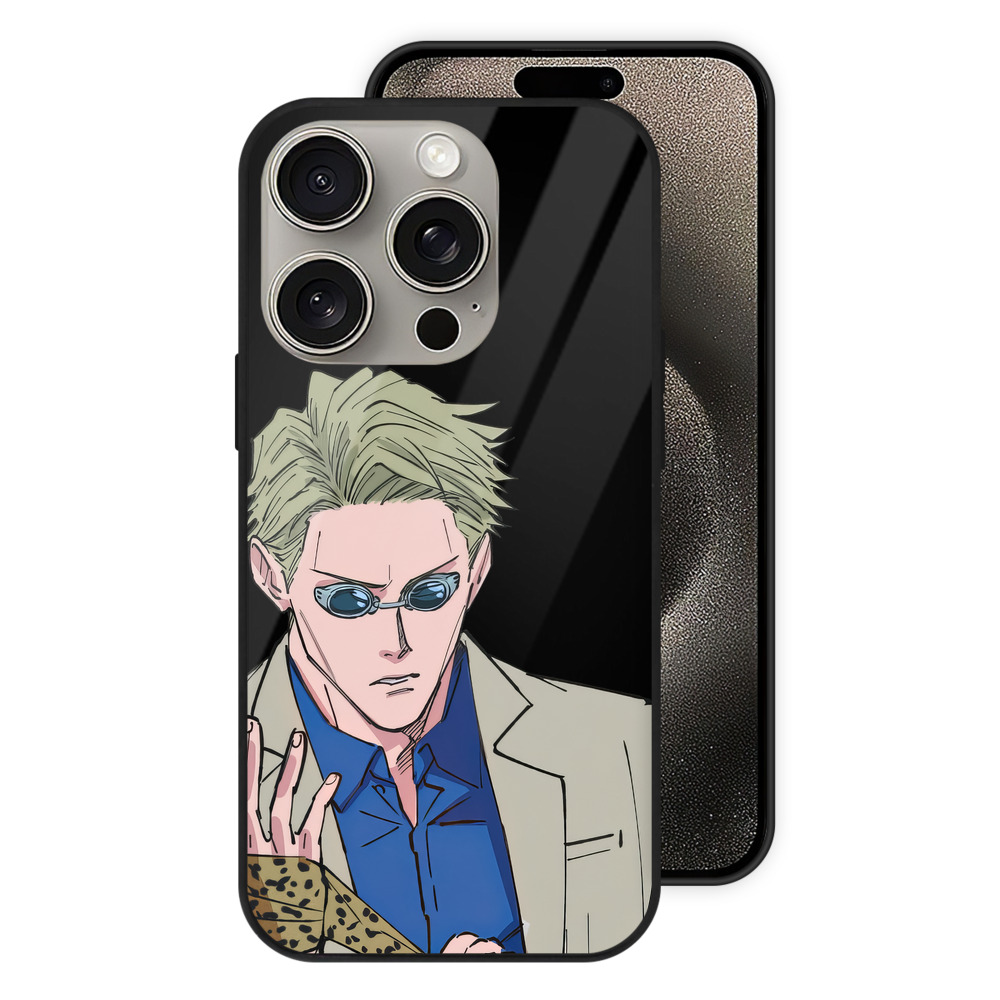 （画像用） 呪術廻戦 Jujutsu Kaisen 【iPhone15Pro対応】スマホケース 耐衝撃＆黄変防止 背面ガラス
