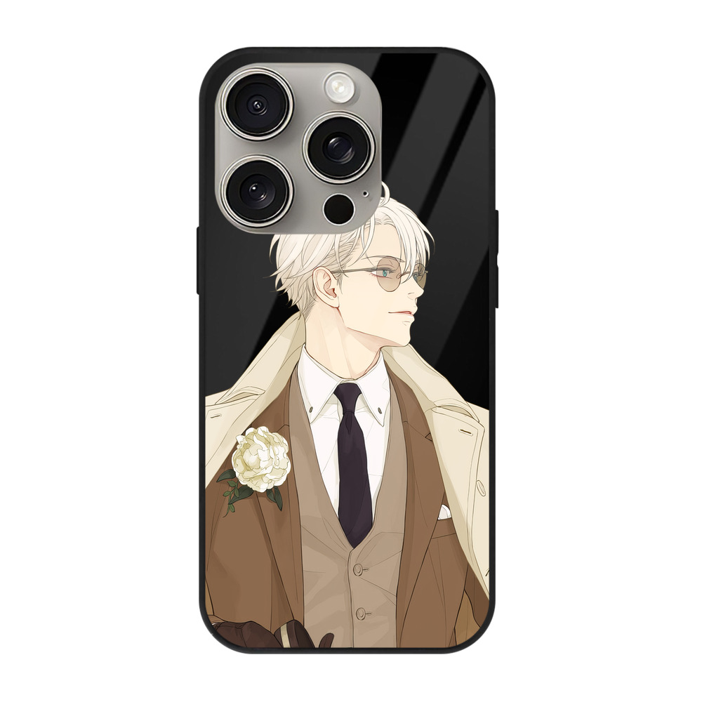 （画像用） 呪術廻戦 Jujutsu Kaisen 【iPhone15Pro対応】スマホケース 耐衝撃＆黄変防止 背面ガラス