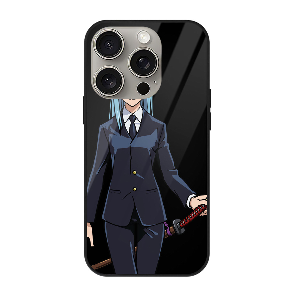 （画像用） 呪術廻戦 Jujutsu Kaisen 【iPhone15Pro対応】スマホケース 耐衝撃＆黄変防止 背面ガラス