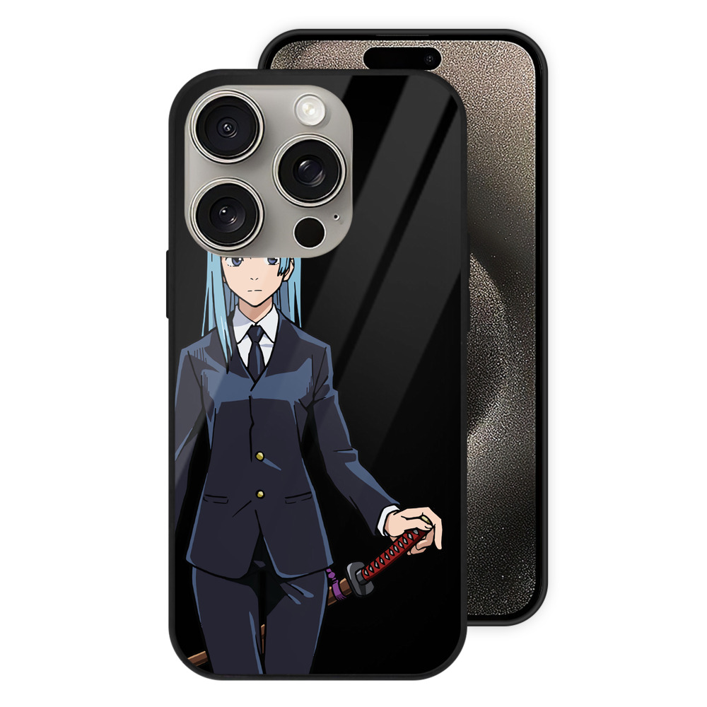 （画像用） 呪術廻戦 Jujutsu Kaisen 【iPhone15Pro対応】スマホケース 耐衝撃＆黄変防止 背面ガラス