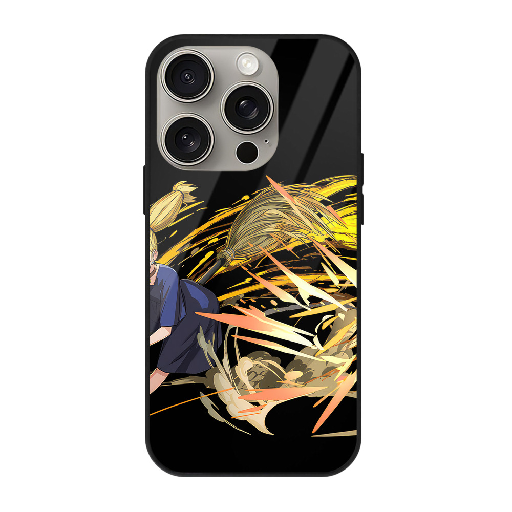 （画像用） 呪術廻戦 Jujutsu Kaisen 【iPhone15Pro対応】スマホケース 耐衝撃＆黄変防止 背面ガラス