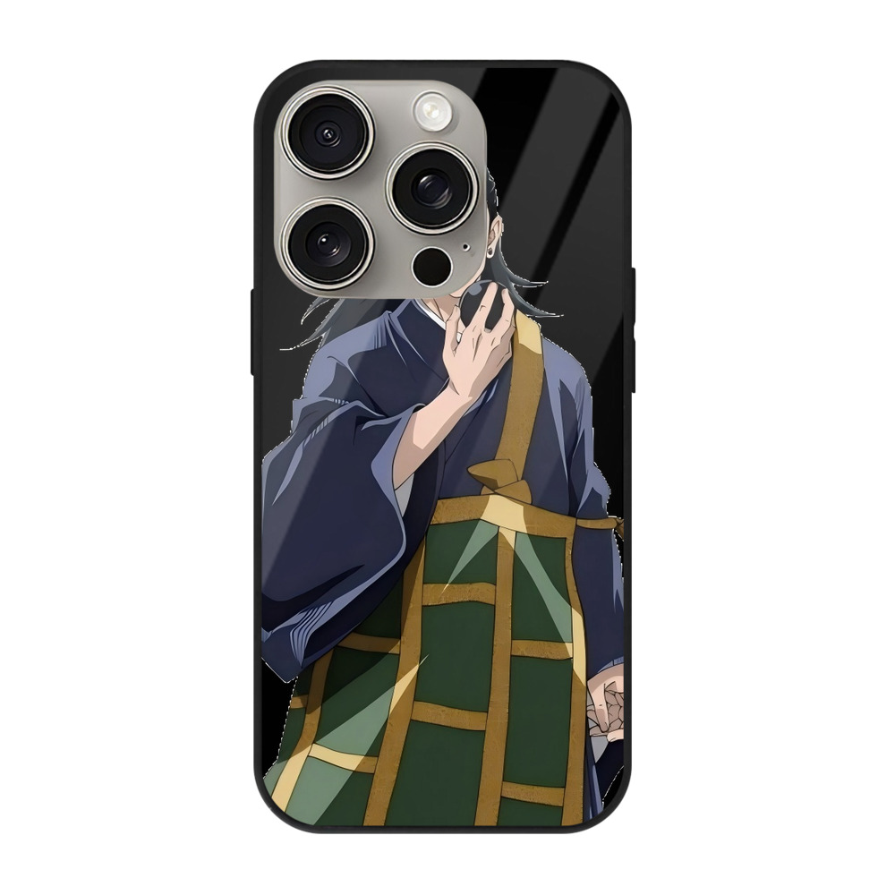（画像用） 呪術廻戦 Jujutsu Kaisen 【iPhone15Pro対応】スマホケース 耐衝撃＆黄変防止 背面ガラス