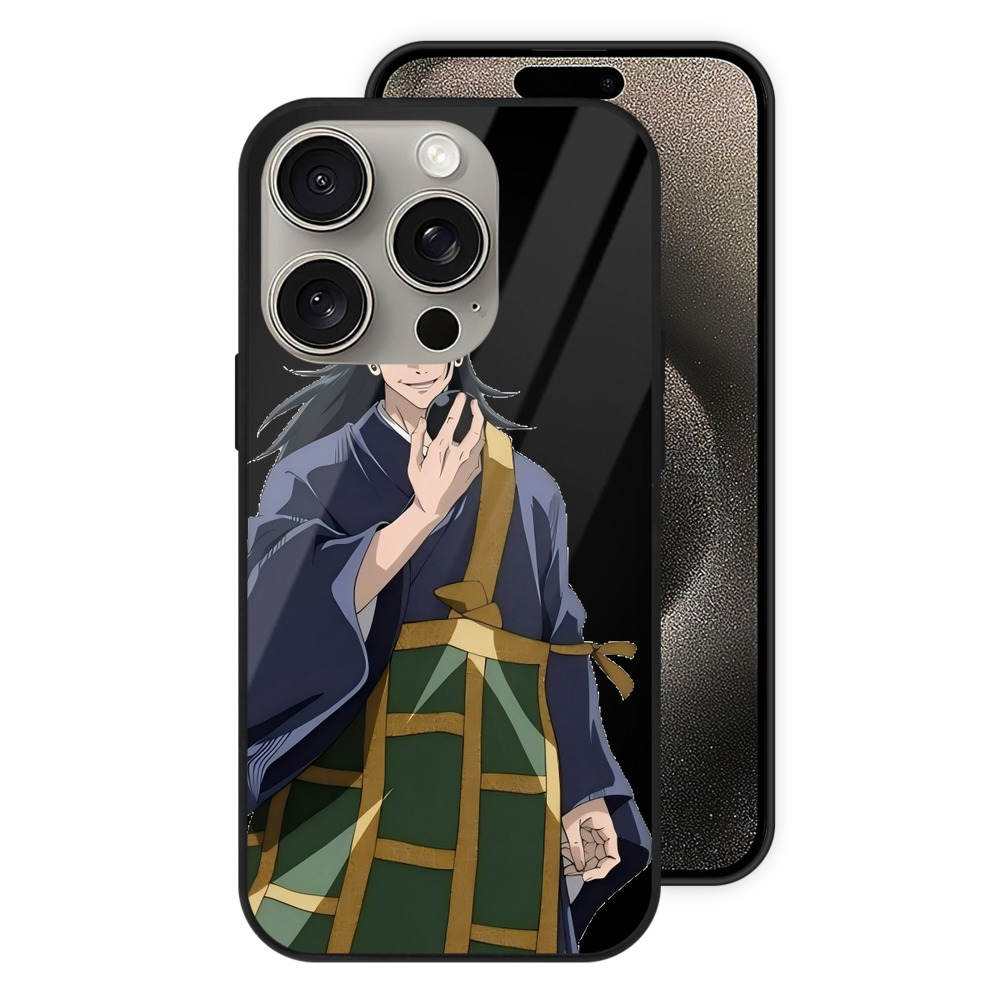 （画像用） 呪術廻戦 Jujutsu Kaisen 【iPhone15Pro対応】スマホケース 耐衝撃＆黄変防止 背面ガラス
