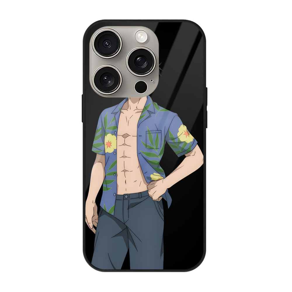 （画像用） 呪術廻戦 Jujutsu Kaisen 【iPhone15Pro対応】スマホケース 耐衝撃＆黄変防止 背面ガラス