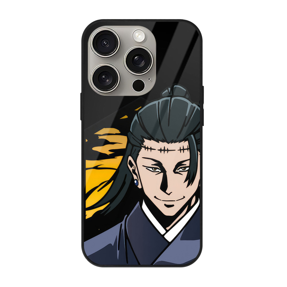 （画像用） 呪術廻戦 Jujutsu Kaisen 【iPhone15Pro対応】スマホケース 耐衝撃＆黄変防止 背面ガラス