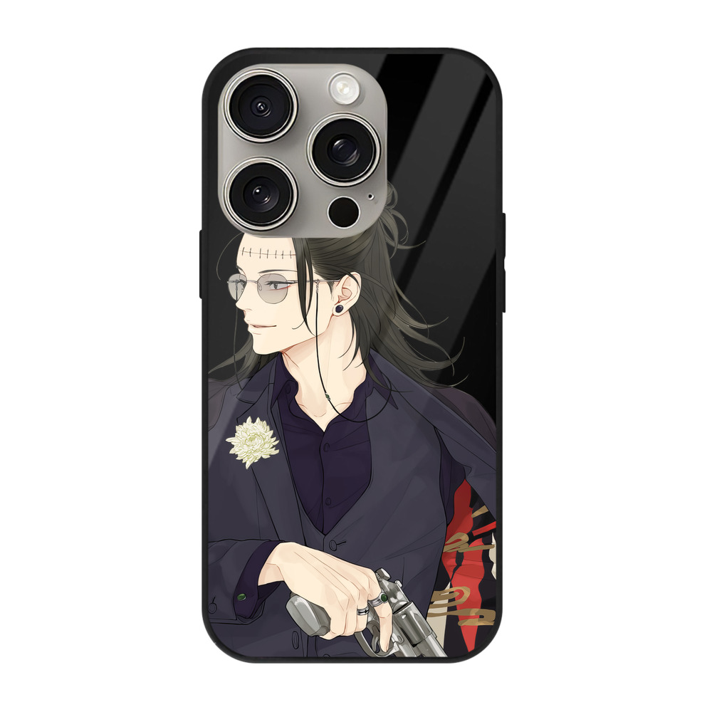 （画像用） 呪術廻戦 Jujutsu Kaisen 【iPhone15Pro対応】スマホケース 耐衝撃＆黄変防止 背面ガラス