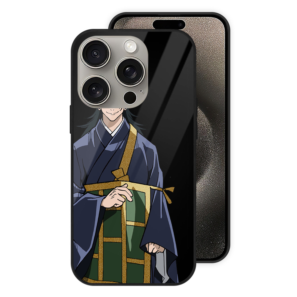 （画像用） 呪術廻戦 Jujutsu Kaisen 【iPhone15Pro対応】スマホケース 耐衝撃＆黄変防止 背面ガラス