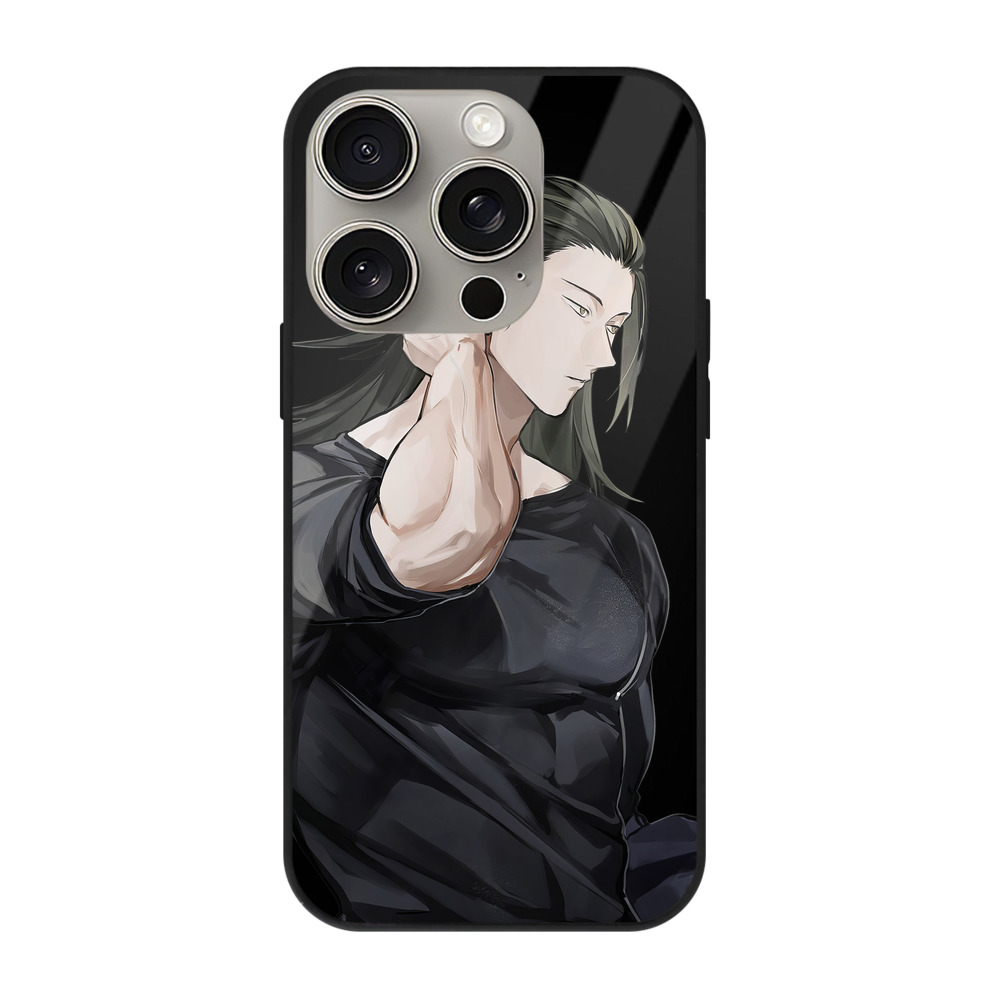 （画像用） 呪術廻戦 Jujutsu Kaisen 【iPhone15Pro対応】スマホケース 耐衝撃＆黄変防止 背面ガラス