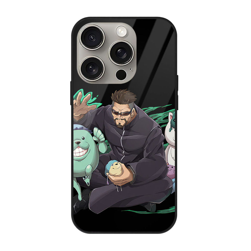 （画像用） 呪術廻戦 Jujutsu Kaisen 【iPhone15Pro対応】スマホケース 耐衝撃＆黄変防止 背面ガラス