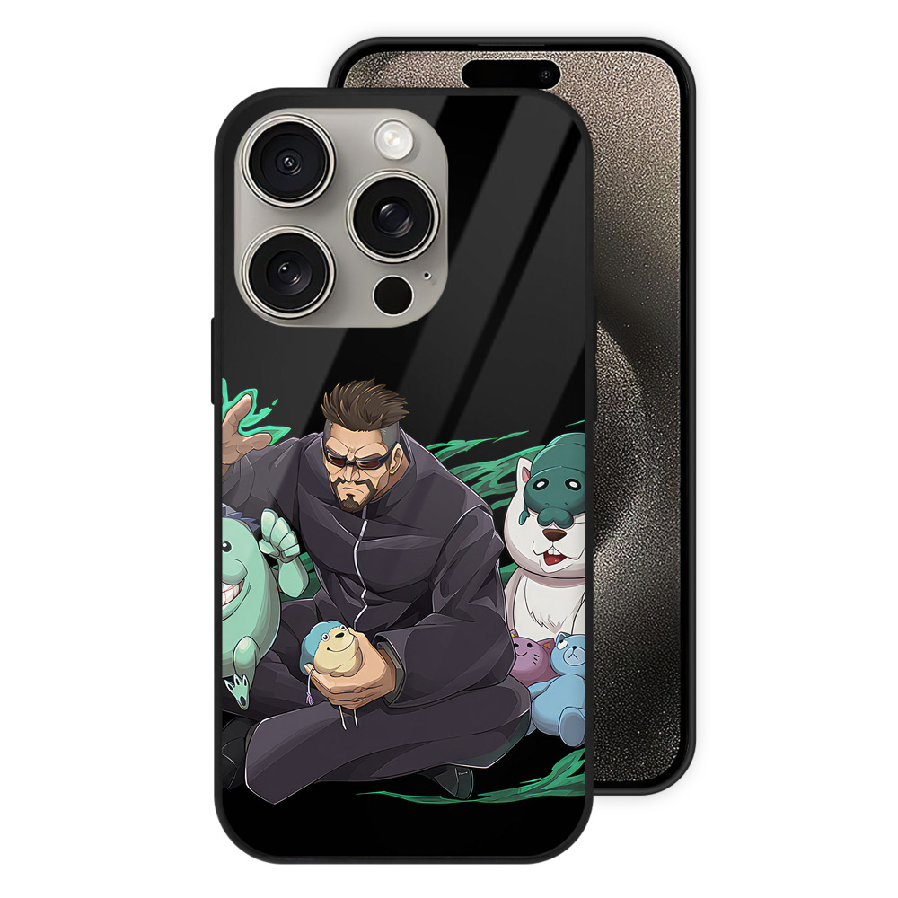 （画像用） 呪術廻戦 Jujutsu Kaisen 【iPhone15Pro対応】スマホケース 耐衝撃＆黄変防止 背面ガラス