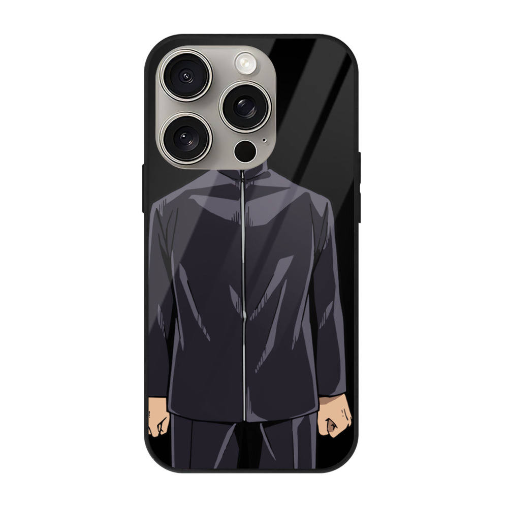 （画像用） 呪術廻戦 Jujutsu Kaisen 【iPhone15Pro対応】スマホケース 耐衝撃＆黄変防止 背面ガラス