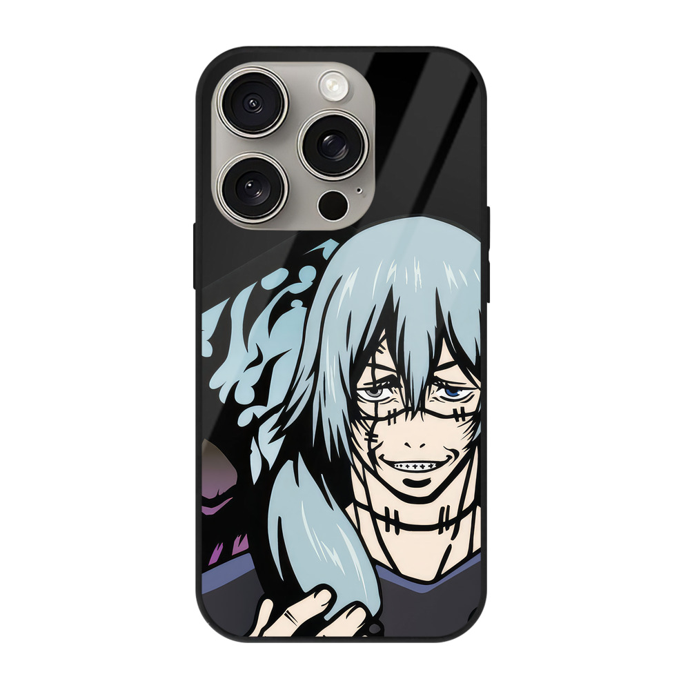 （画像用） 呪術廻戦 Jujutsu Kaisen 【iPhone15Pro対応】スマホケース 耐衝撃＆黄変防止 背面ガラス