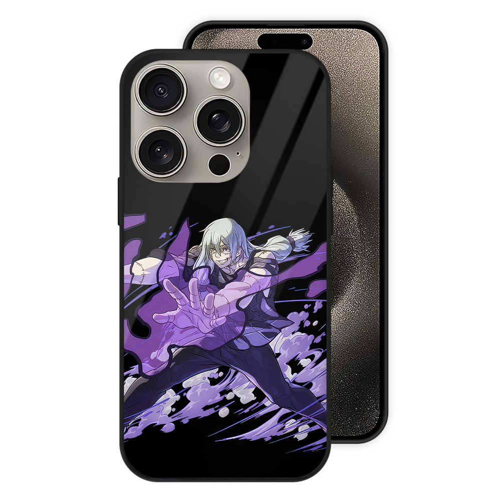 （画像用） 呪術廻戦 Jujutsu Kaisen 【iPhone15Pro対応】スマホケース 耐衝撃＆黄変防止 背面ガラス