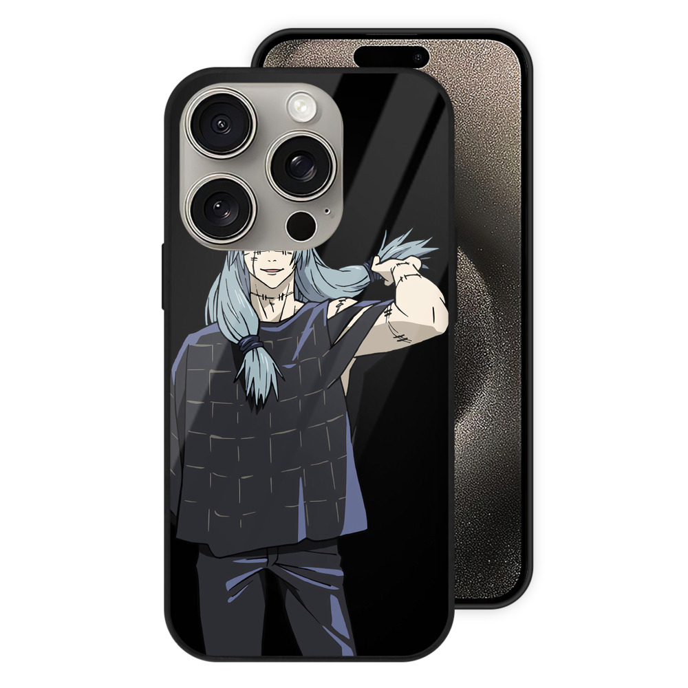（画像用） 呪術廻戦 Jujutsu Kaisen 【iPhone15Pro対応】スマホケース 耐衝撃＆黄変防止 背面ガラス