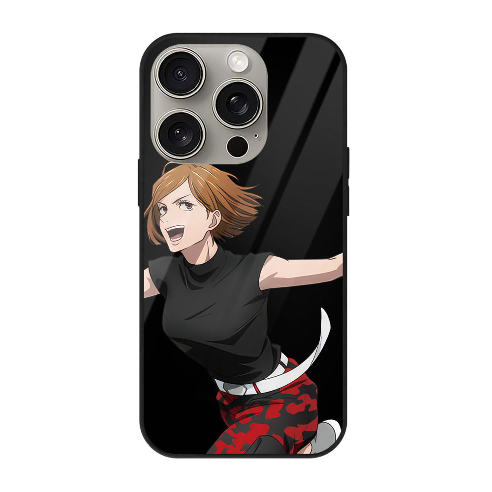 （画像用） 呪術廻戦 Jujutsu Kaisen 【iPhone15Pro対応】スマホケース 耐衝撃＆黄変防止 背面ガラス