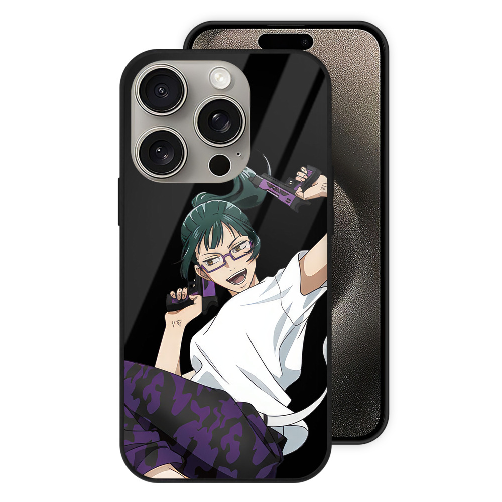 （画像用） 呪術廻戦 Jujutsu Kaisen 【iPhone15Pro対応】スマホケース 耐衝撃＆黄変防止 背面ガラス