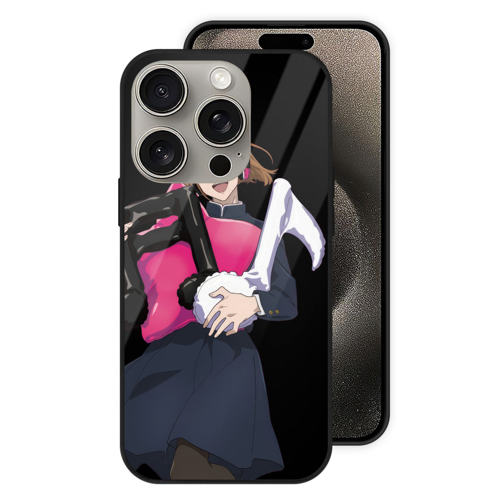 （画像用） 呪術廻戦 Jujutsu Kaisen 【iPhone15Pro対応】スマホケース 耐衝撃＆黄変防止 背面ガラス