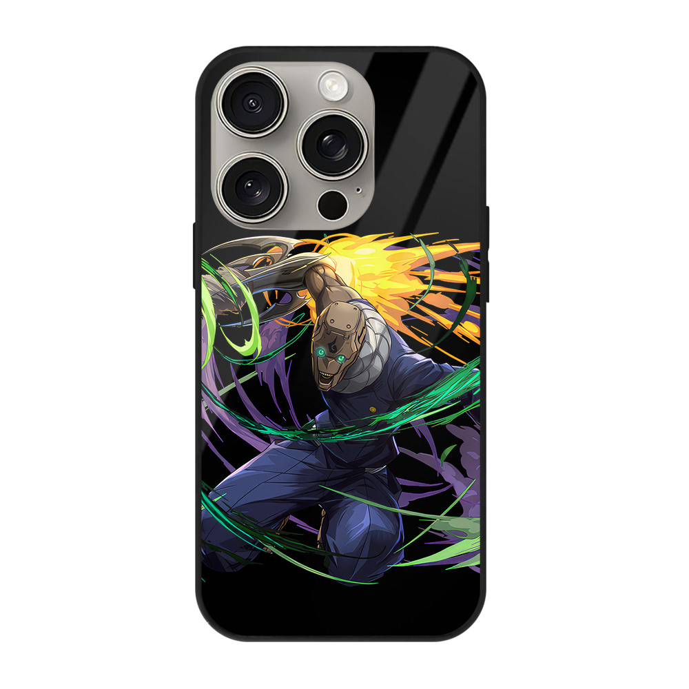 （画像用） 呪術廻戦 Jujutsu Kaisen 【iPhone15Pro対応】スマホケース 耐衝撃＆黄変防止 背面ガラス