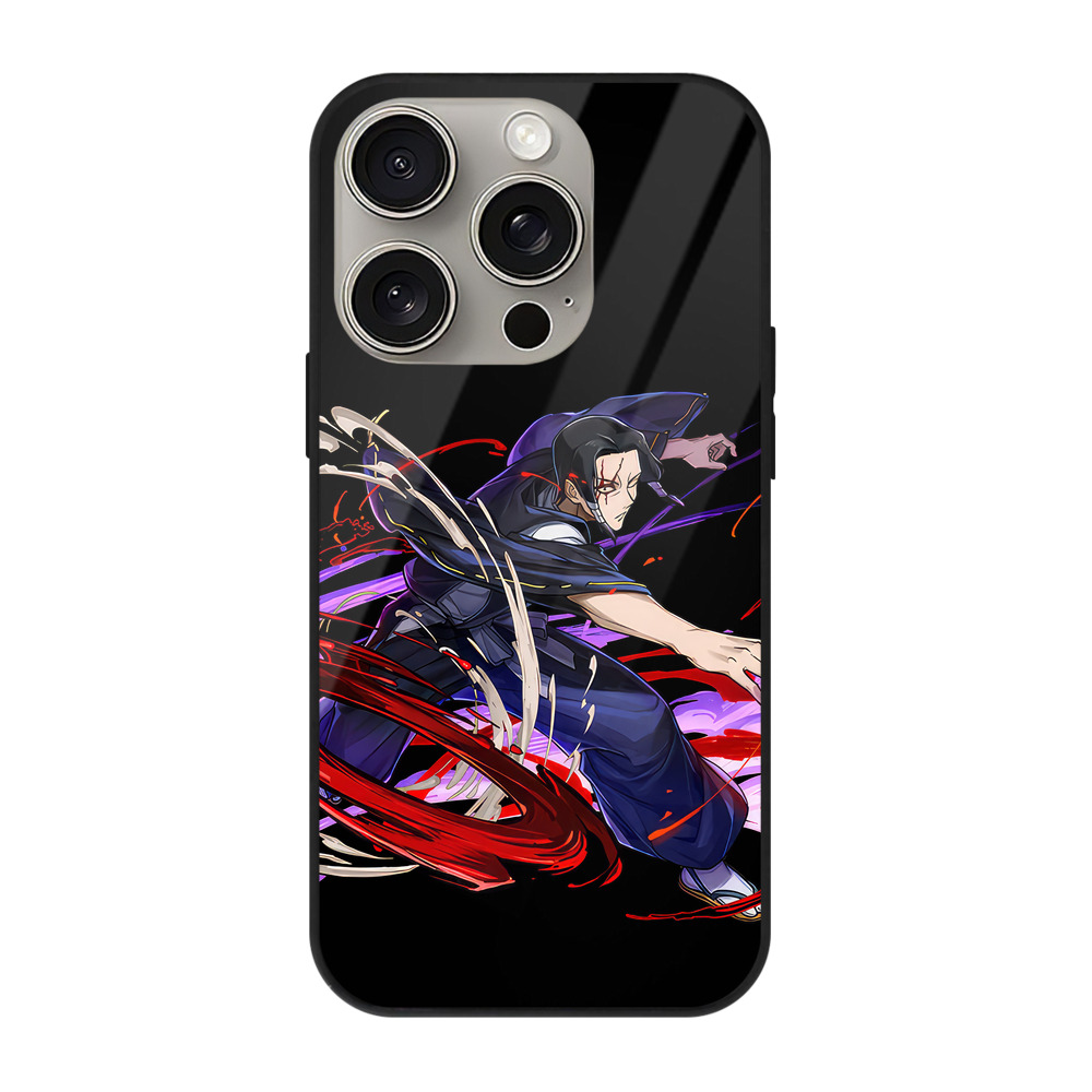 （画像用） 呪術廻戦 Jujutsu Kaisen 【iPhone15Pro対応】スマホケース 耐衝撃＆黄変防止 背面ガラス