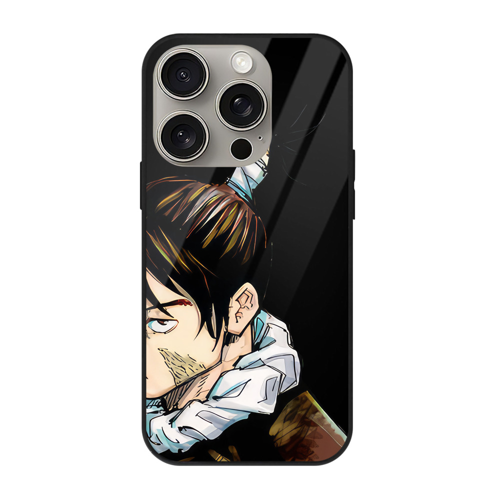 （画像用） 呪術廻戦 Jujutsu Kaisen 【iPhone15Pro対応】スマホケース 耐衝撃＆黄変防止 背面ガラス