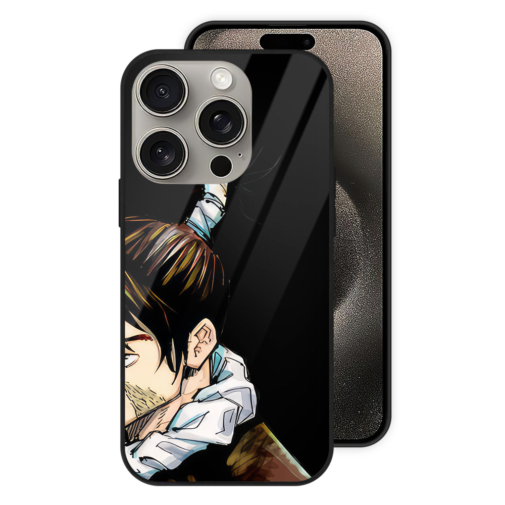 （画像用） 呪術廻戦 Jujutsu Kaisen 【iPhone15Pro対応】スマホケース 耐衝撃＆黄変防止 背面ガラス